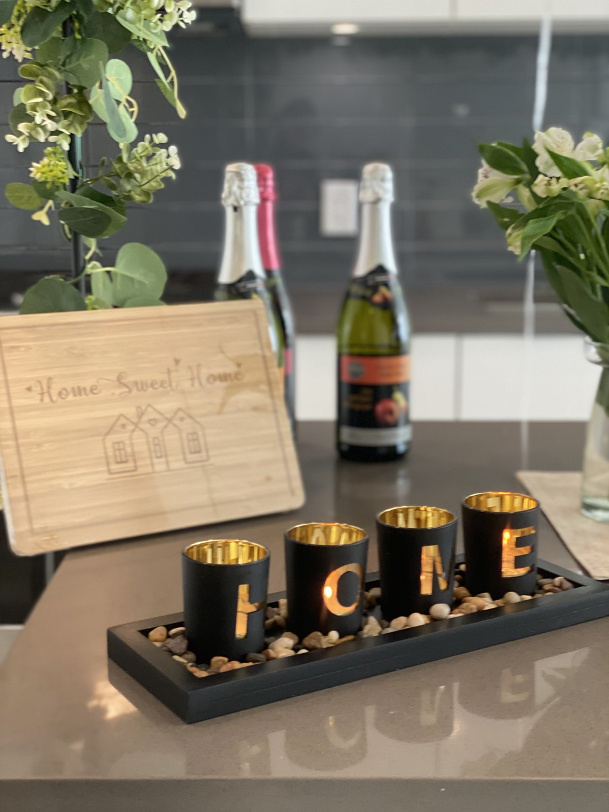 House warming welcome treats and candles